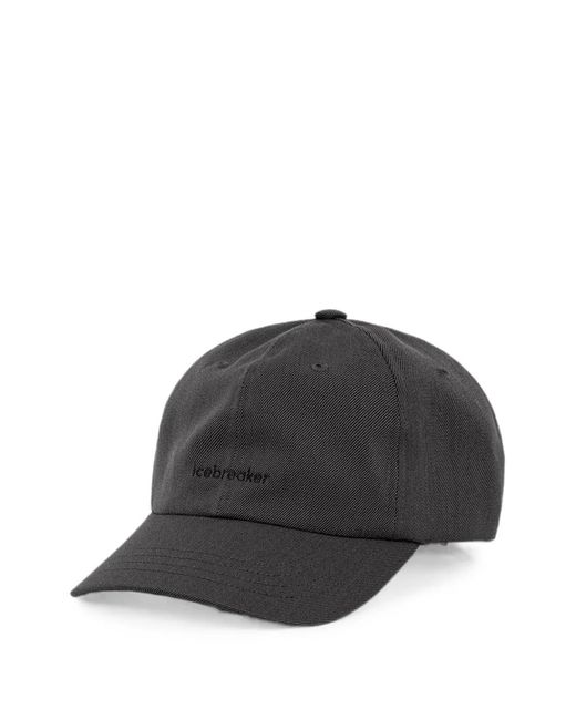 Icebreaker Black Logo-Embroidered Baseball Cap