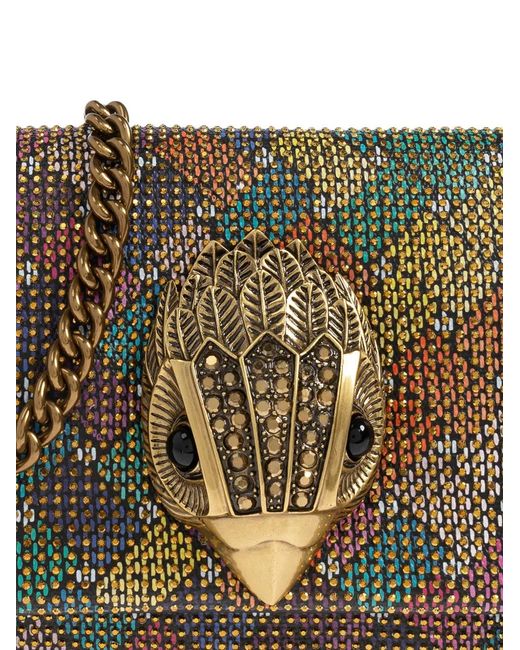 Kurt Geiger Brown Mini Kensington Embellished Shoulder Bag