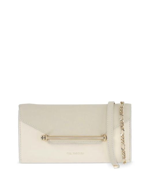 Strathberry Natural Bar-Detail Chain Wallet