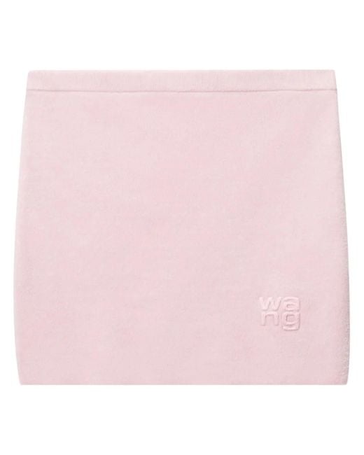 Alexander Wang Pink Logo-Embossed Mini Skirt