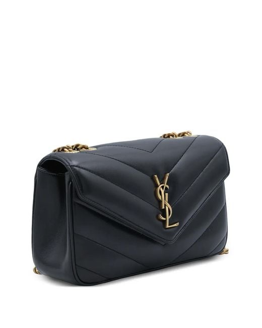 Saint Laurent Black Loulou Quilted Leather Shoulder Bag