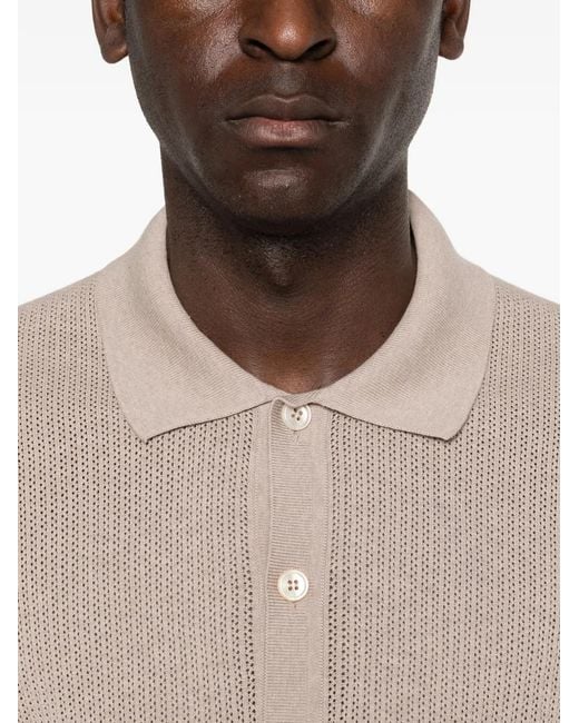 Tagliatore Natural Button Ribbed Shirt for men