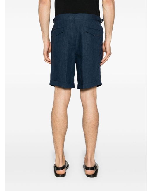 Briglia 1949 Blue Amalfis Linen Shorts for men