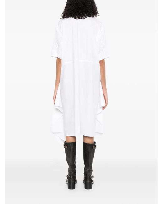 JNBY White Short-Sleeved Deconstructed Dress