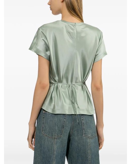 Helmut Lang Green Silk Blouse