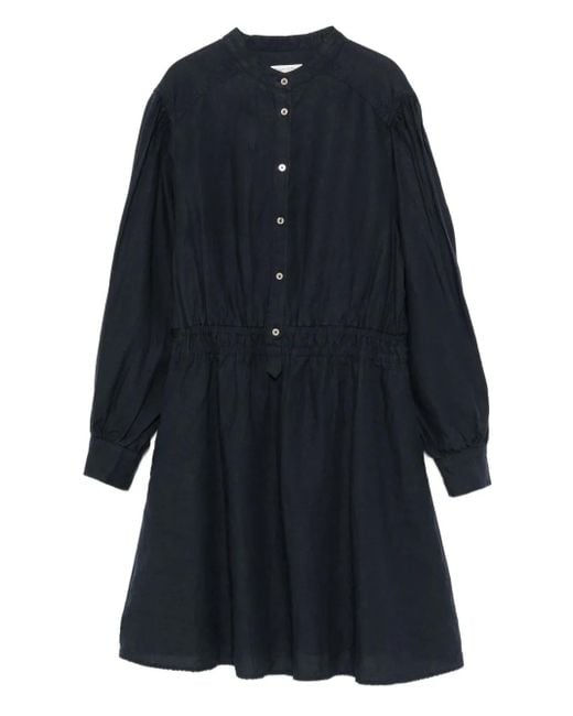Marc O' Polo Blue Button-Front Midi Dress
