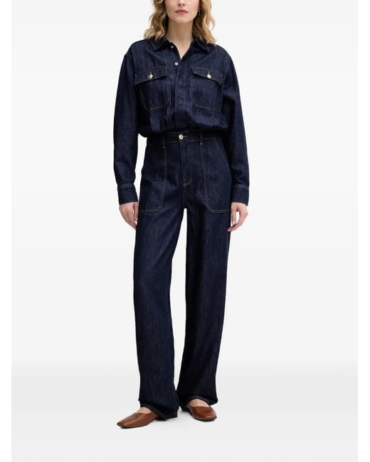 Sisley Blue Denim Jumpsuit