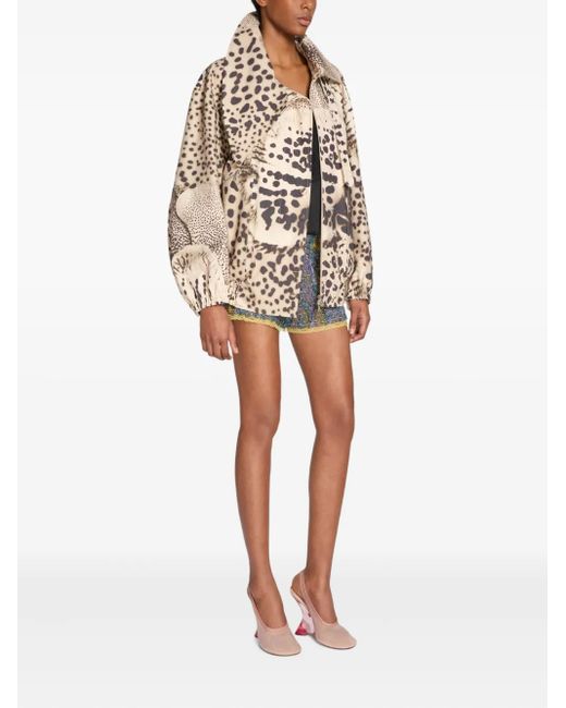 Dries Van Noten Natural Abstract-Pattern Print Jacket