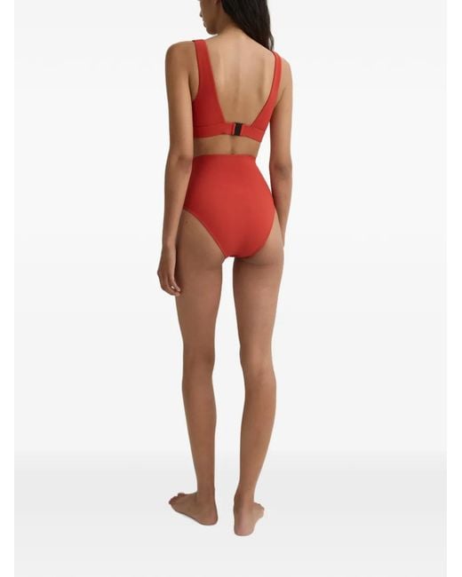 Bondi Born Red Faith High-Waisted Bikini Bottoms