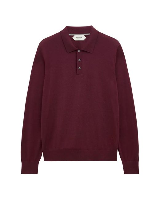 Pringle of Scotland Purple Buttoned Merino Wool Sweater for men