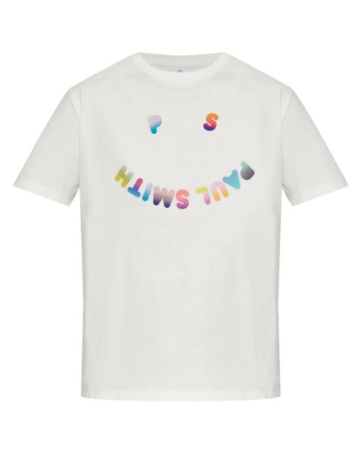T-Shirt Happy Gradient di Paul Smith in White