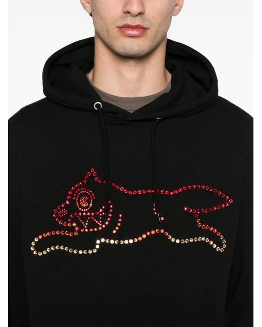 ICECREAM Black Graphic-Embellished Hoodie for men