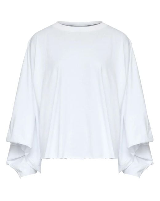 MM6 by Maison Margiela White Long Sleeved Top