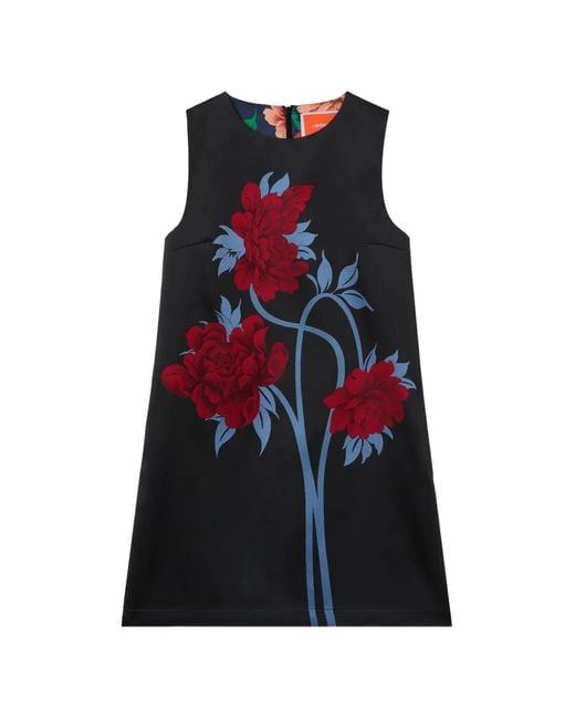LaDoubleJ Red Floral Jacquard Dress