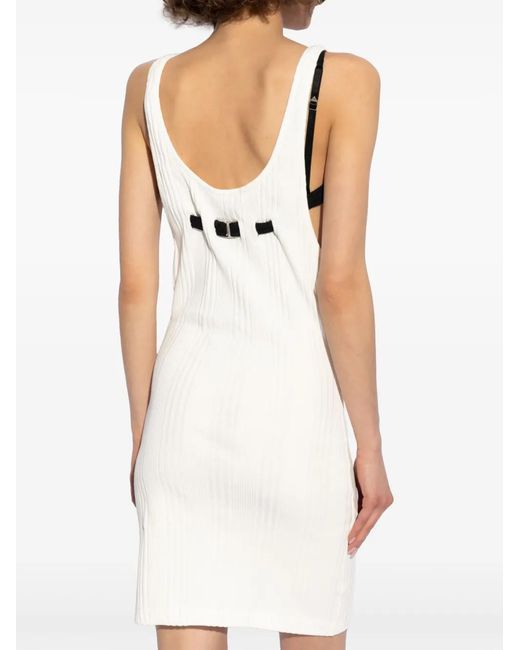 The Attico White Double-Layered Dress