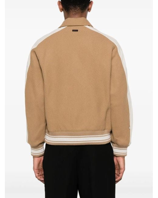 Adererror Natural Button-Down Ribbed Bomber Jacket