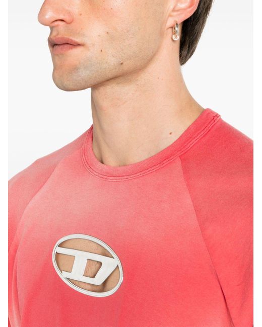 Camiseta T-Croxt con efecto degradado DIESEL de hombre de color Red