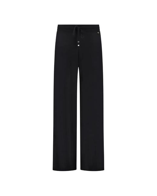 Herno Black Drawstring-Waist Cashmere Trousers