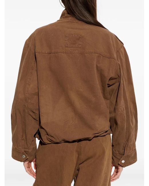 Blumarine Brown Zipped Belted Jacket