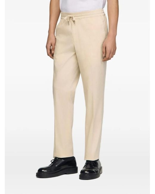 Sandro Natural Elasticated Straight-Leg Trousers for men