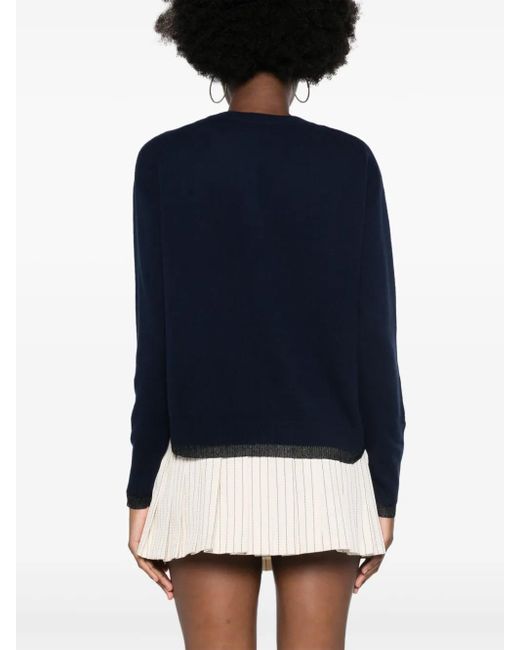 Pinko Blue Contrasting Border Sweater