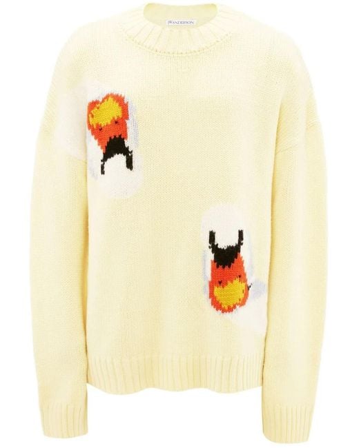 J.W. Anderson Natural Pullover Mit Schwan-Motiv
