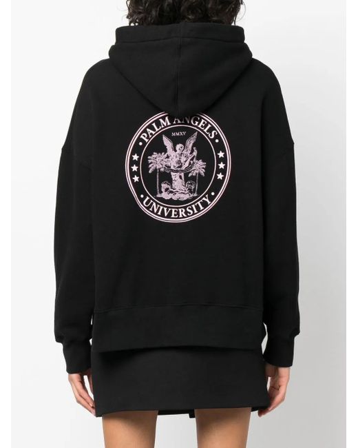 Palm Angels Black College Classic Hoodie