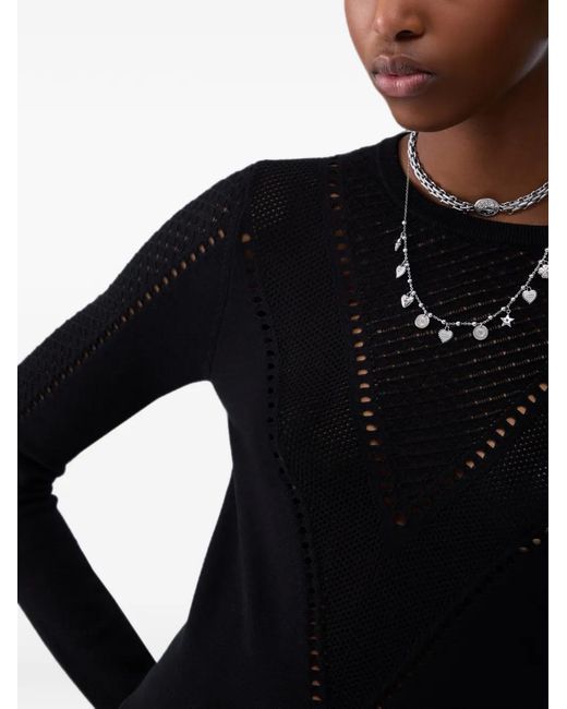 Liu Jo Black Knit Top With Cut-Out