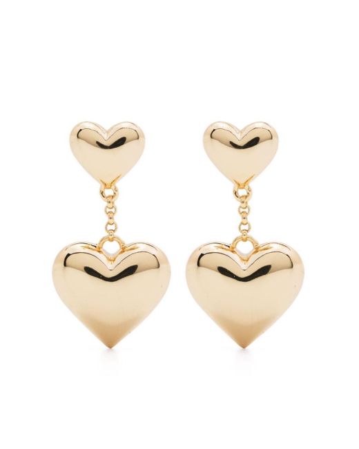 Maje Natural Heart-shaped Drop Earrings