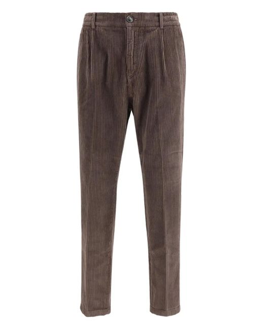 Cruna Gray Mitte Corduroy Trousers for men