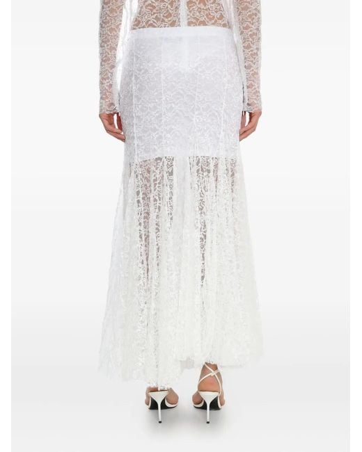 Amir Slama White X Astrid Lace Maxi Skirt