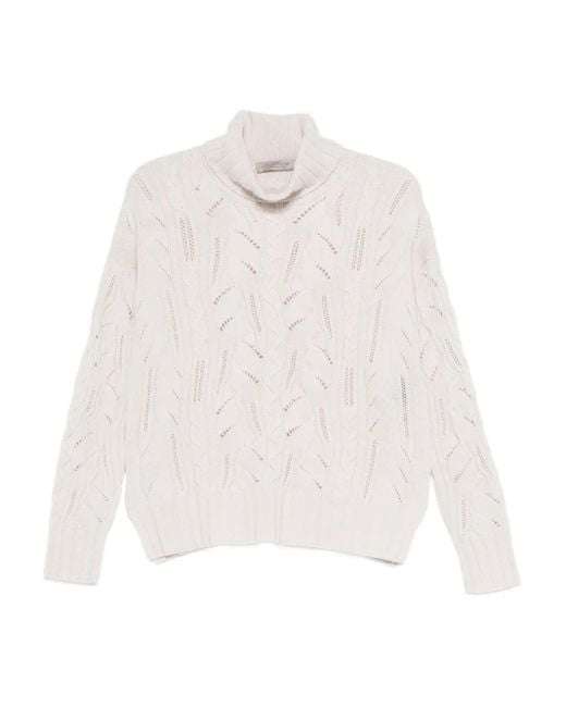 Pull Torsadé À Col Roulé D.exterior en coloris White