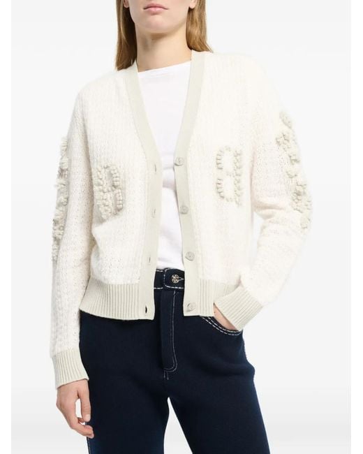 Barrie White B-Logo Cashmere Cardigan