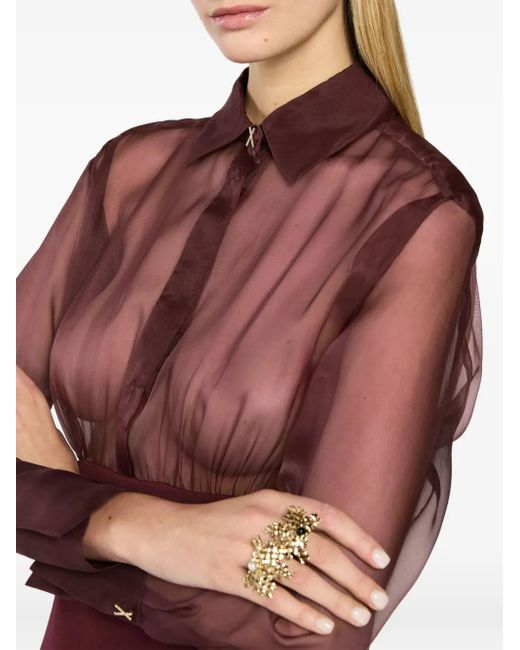 Vestido midi con aplique de cristal Genny de color Purple