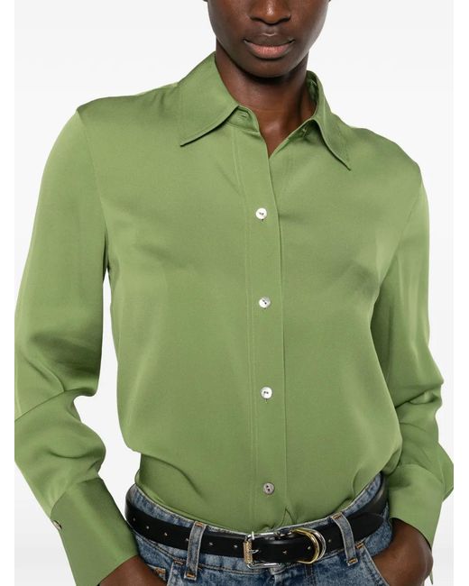 Vince Green Button-Front Shirt