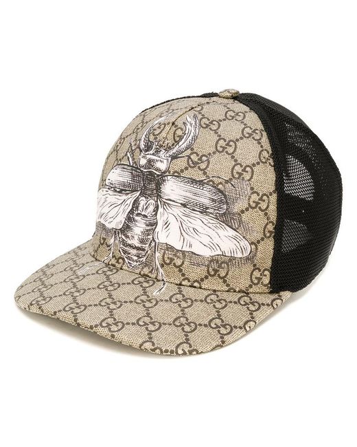 Gucci Insect Print Gg Supreme Baseball Hat in Natural for Men | Lyst  Australia