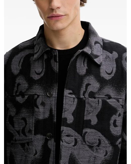 Paul Smith Black Waltzer Jacquard Cotton-Blend Shirt for men