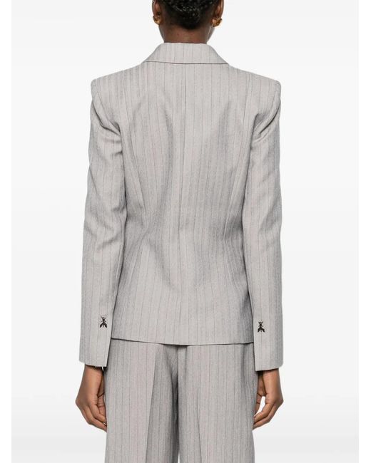 Patrizia Pepe Gray Slim Pinstripe Blazer