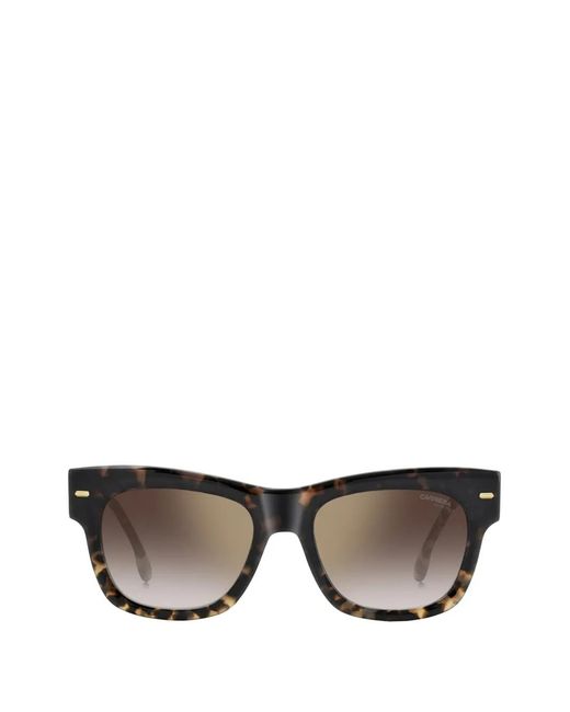 Carrera Gray Tortoiseshell-Effect Square-Frame Sunglasses