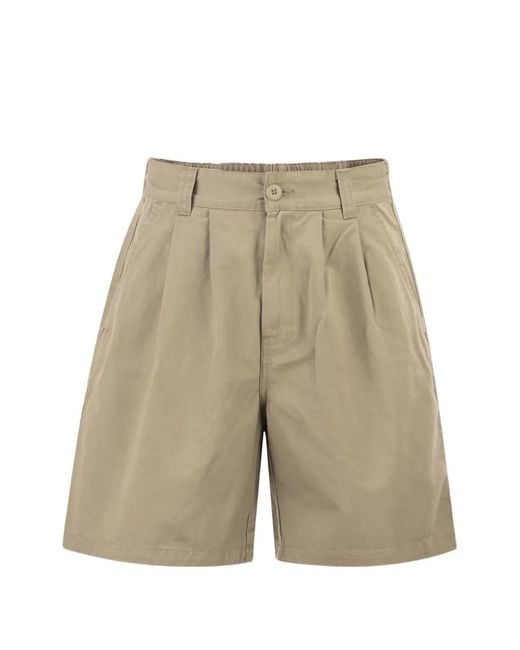 Carhartt Natural Marv Pleated Shorts for men