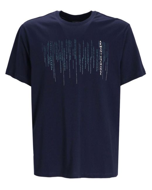 T-shirt con stampa di Armani Exchange in Blue da Uomo