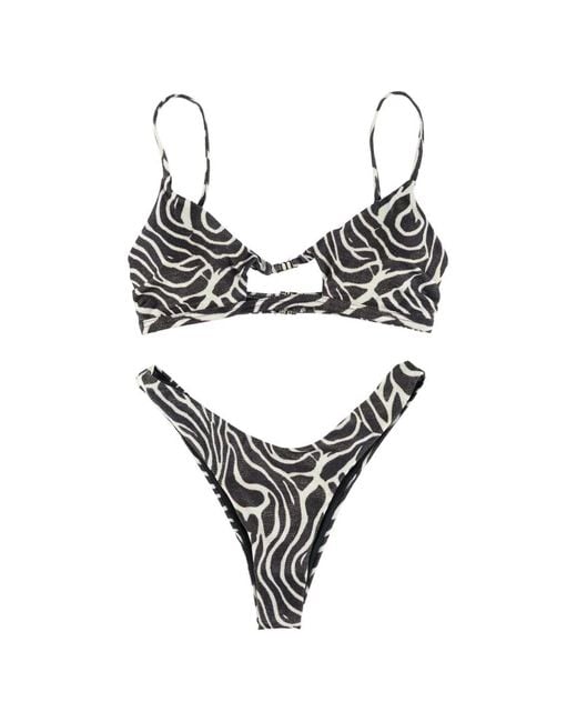 MATINEÉ Black Taylor Zebra-Pattern Bikini