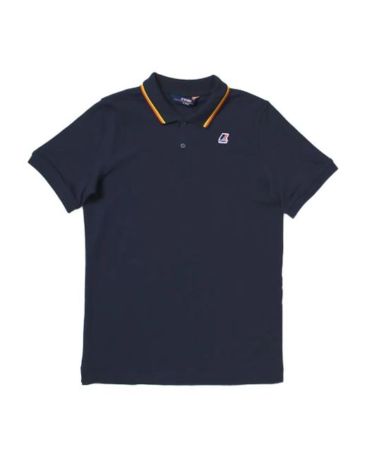 Polo Judi Con Colletto A Punta di K-Way in Blue da Uomo