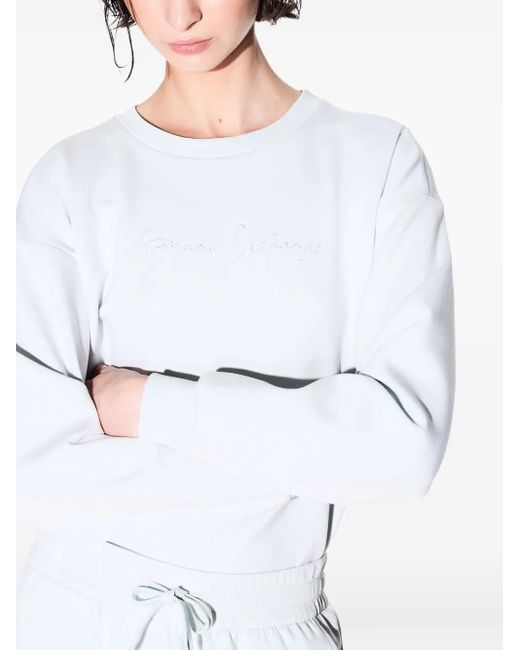 ARMANI EXCHANGE エンブロイダリー スウェットシャツ White