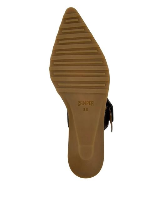Camper Brown Anita Buckle-Detail Mules