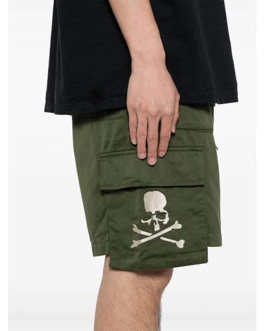 Mastermind Japan Green Skull Cargo Shorts for men
