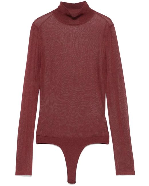 Khaite Red Tallin Bodysuit