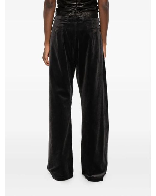 Magda Butrym ベルベット パンツ Black