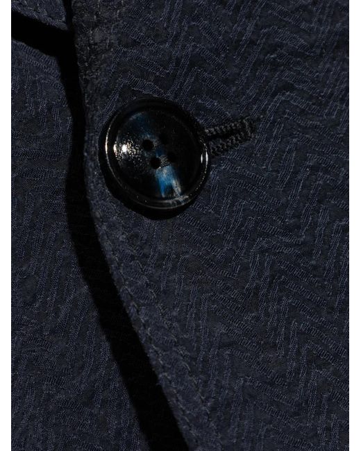 Giorgio Armani Blue Textured Single-Breasted Blazer for men