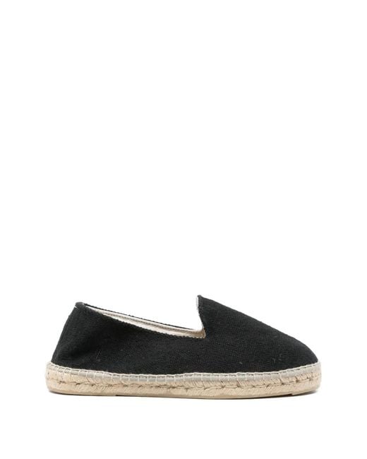 Manebí Black Coarse Flat Espadrilles for men